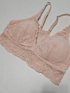 Marilyn Monroe Lace Bralette in Blush With Removable Pads Size L
